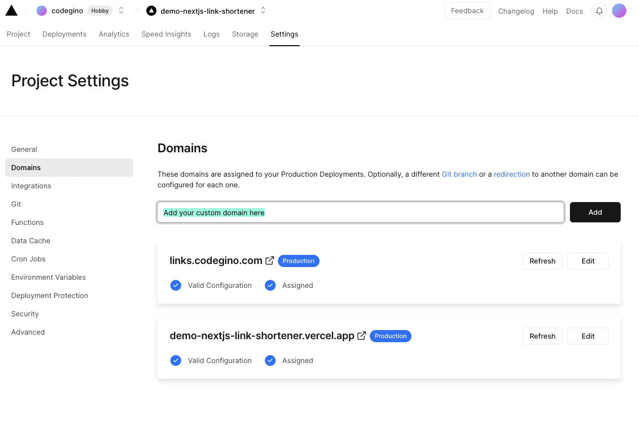 add custom domain An image of a blog post